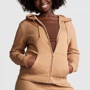 Victoria's Secret PINK Everyday Fleece Zip-Up Jacket (Golden Oak)